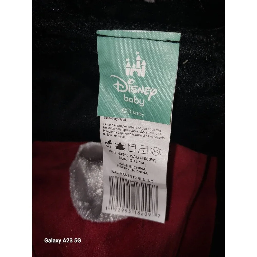 Disney Baby 12-18 Mo.  Mickey Costume